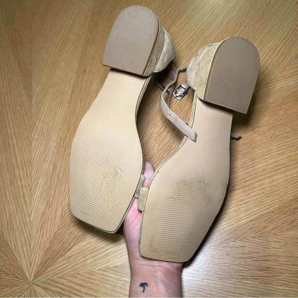 Steve Madden Nude Suede Heeled Sandals - Picture 5 of 6